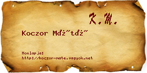 Koczor Máté névjegykártya